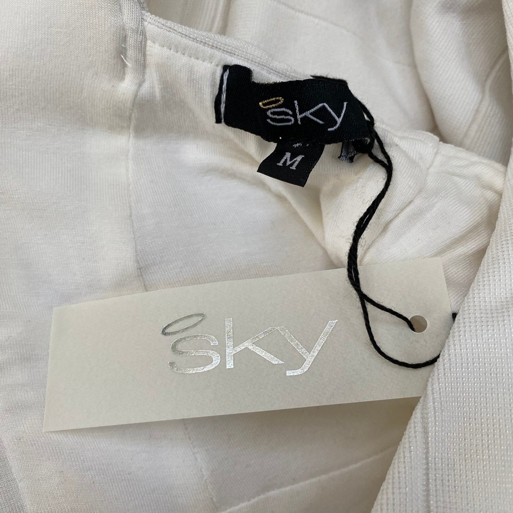 NEW Sky Women's Bodycon Rhinestone Mini Dress White Medium‎ - Picture 5 of 5
